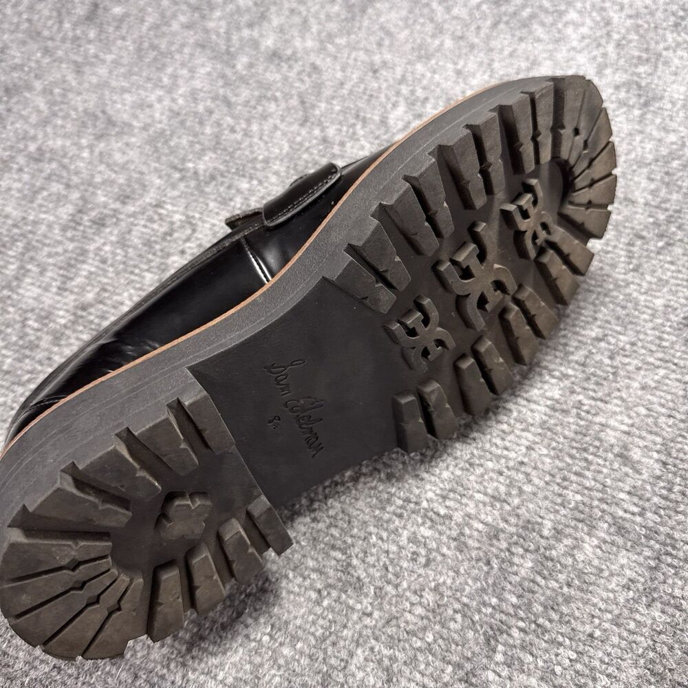 Sam Edelman Loafers Shoes Womens 8.5M Laurs Platform Lug Sole Chunky Gold Accent - Picture 12 of 14